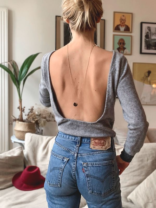 Maglia a schiena nuda